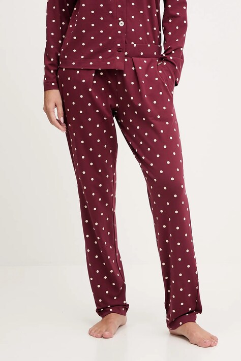 United Colors of Benetton pantaloni de pijama culoarea bordo, 3ZMB3F04P