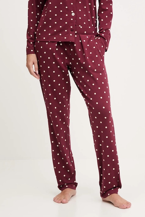 United Colors of Benetton pantaloni de pijama culoarea bordo, 3ZMB3F04P
