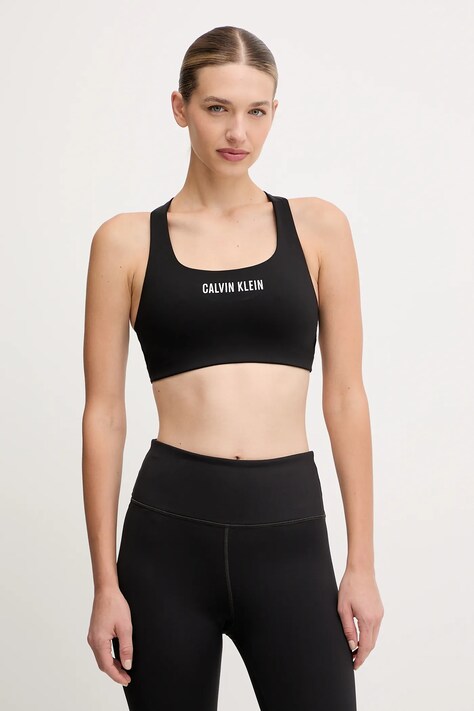 Športni modrček Calvin Klein Performance črna barva, LVGWF5K146