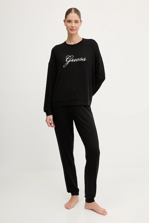 Pyžamo Guess dámske, čierna farba, O5BX21 K3352