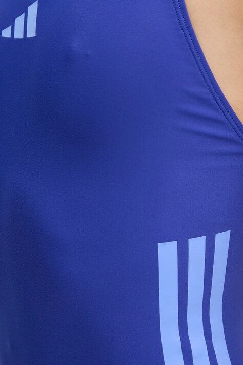adidas Performance jednoczęściowy strój kąpielowy 3-Stripes kolor niebieski miękka miseczka JY4719
