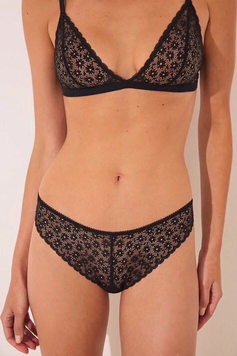 women'secret figi kolor czarny z koronki 4982586