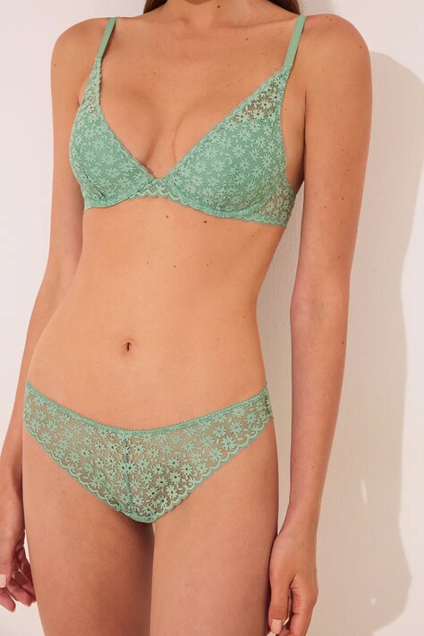 women'secret brazyliany kolor zielony z koronki 4982587