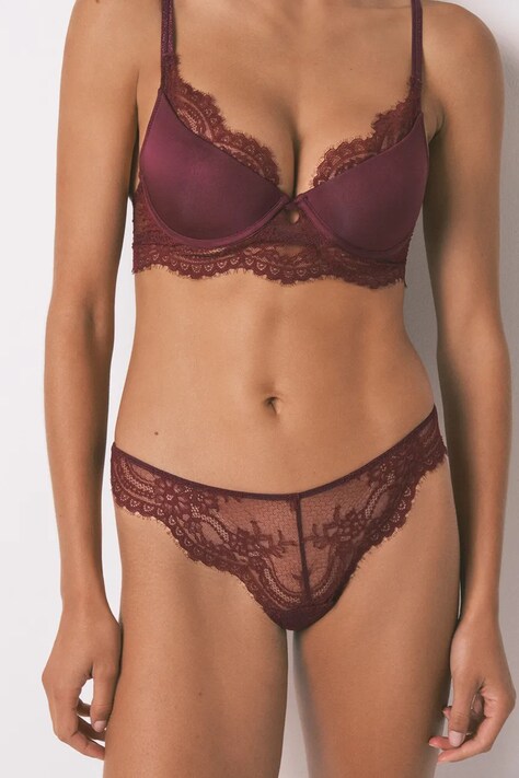 women'secret figi kolor bordowy z koronki 5352607
