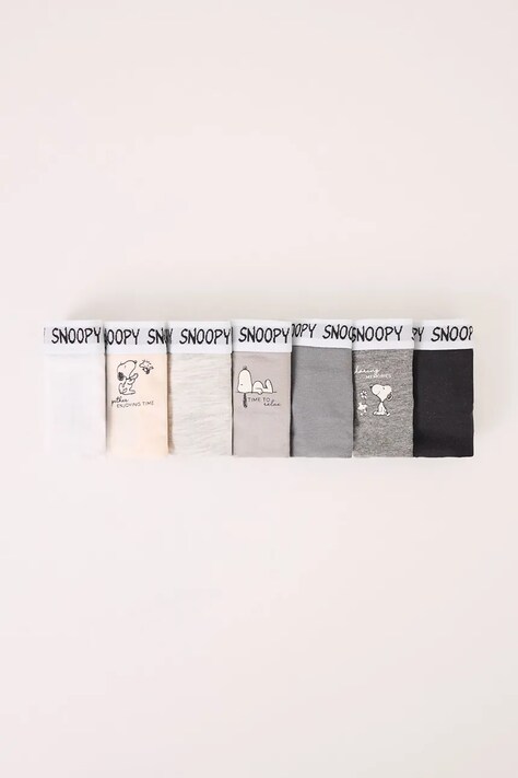 women'secret stringi 7-pack kolor szary 4932645