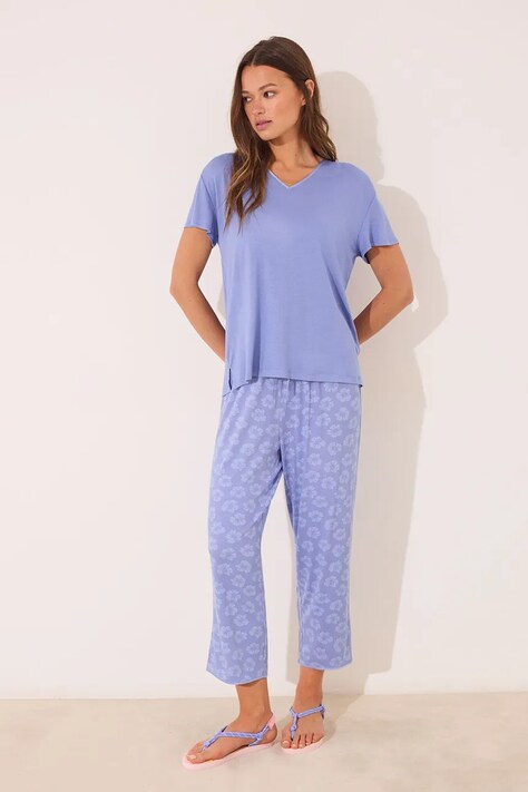 women'secret piżama damska kolor niebieski 4752518