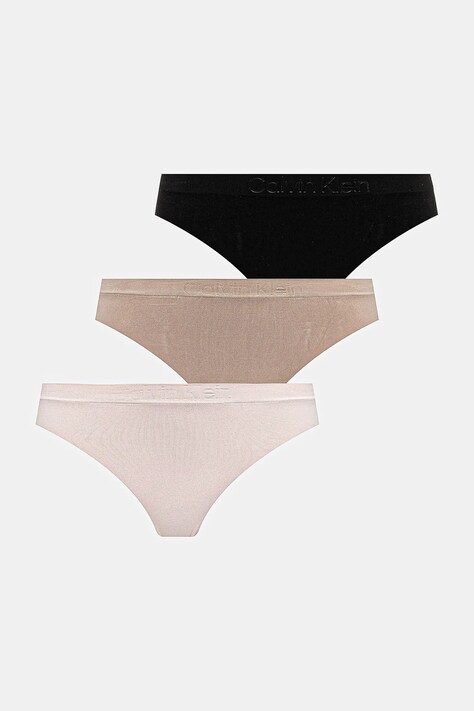 Gaćice Calvin Klein Underwear 3-pack boja: bež, LV00QD5212