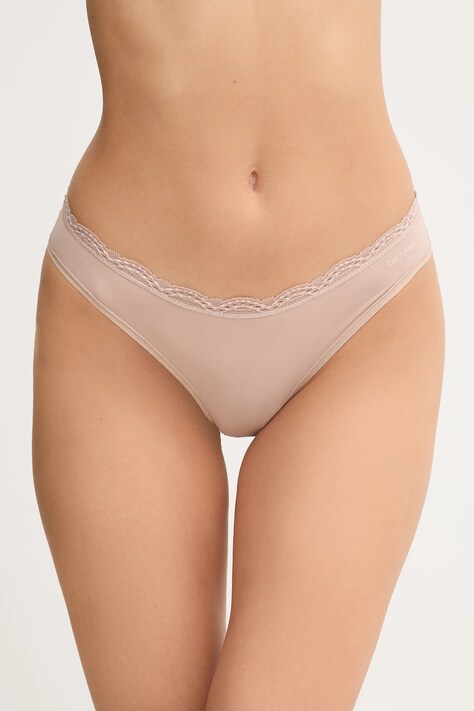 Nohavičky Calvin Klein Underwear béžová farba, LV00QD5271