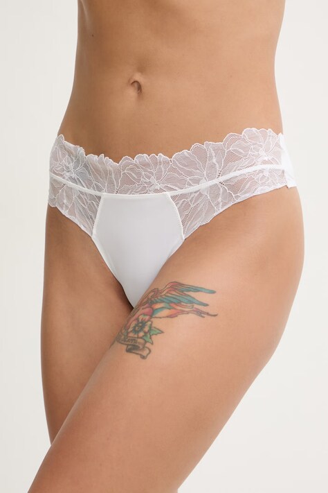 Calvin Klein Underwear stringi damskie białe LV00QF8444