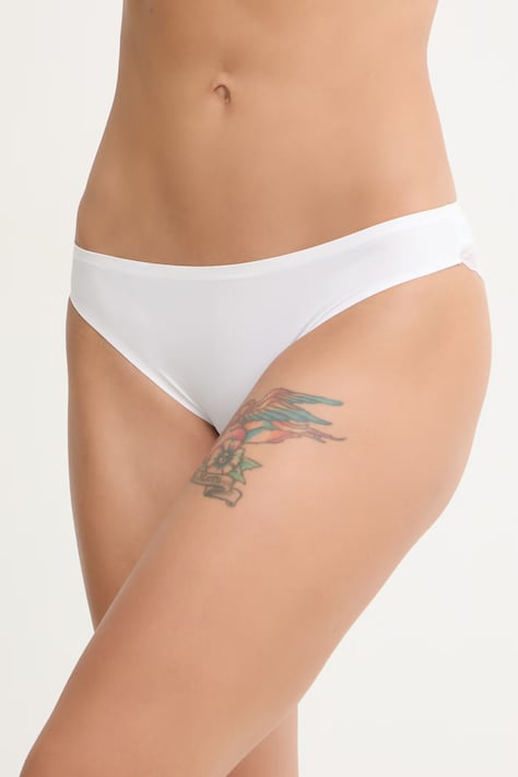 Calvin Klein Underwear chiloți full brief de damă albi LV00QF8445