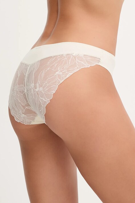 Calvin Klein Underwear figi kolor biały z satyny LV00QF8445