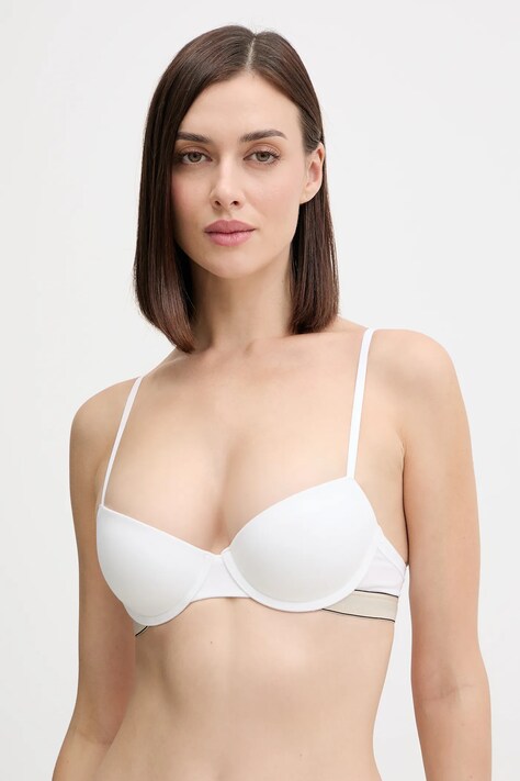 Calvin Klein Underwear biustonosz kolor biały melanż LV00QF8452