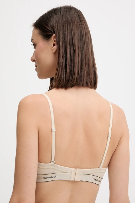 Calvin Klein Underwear biustonosz kolor beżowy melanż LV00QF8452