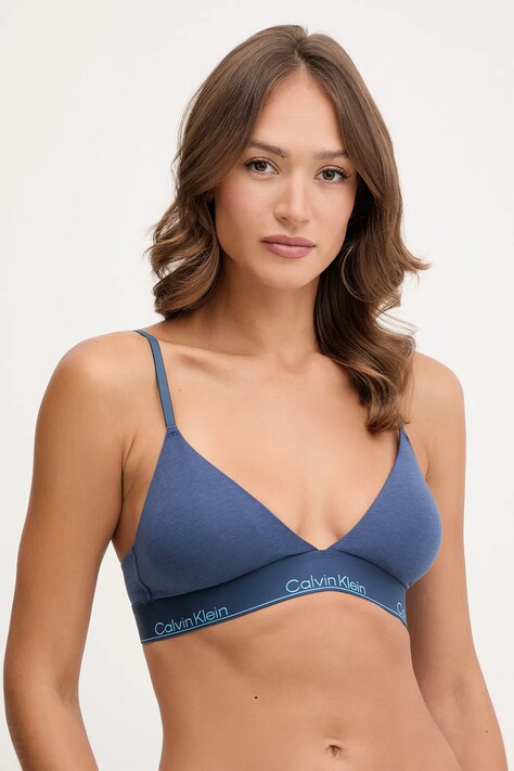 Calvin Klein Underwear biustonosz kolor niebieski gładki LV00QF8498