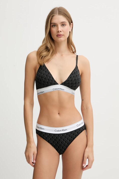 Calvin Klein Underwear biustonosz kolor czarny gładki LV00QF8498