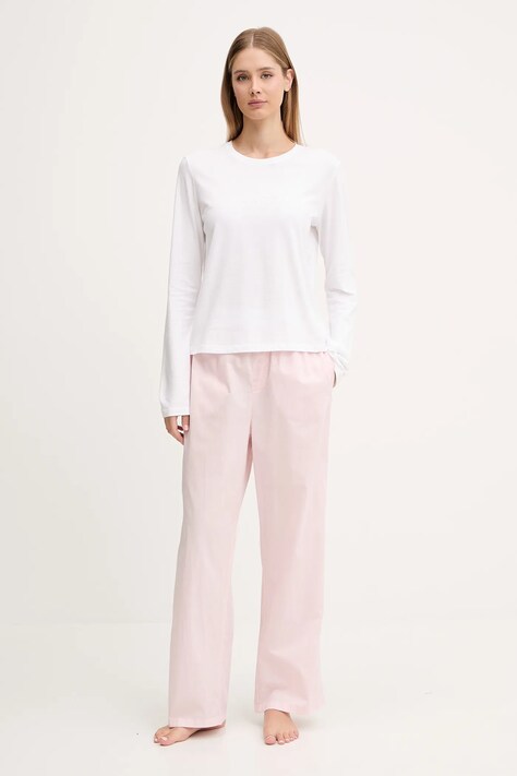 Calvin Klein Underwear piżama bawełniana damska kolor biały bawełniana LV00QS7575