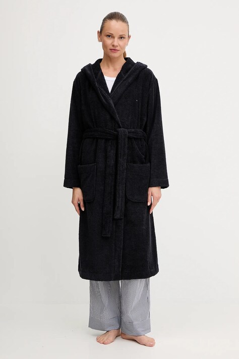 Хлопковый халат Tommy Hilfiger цвет синий UW0UW06153