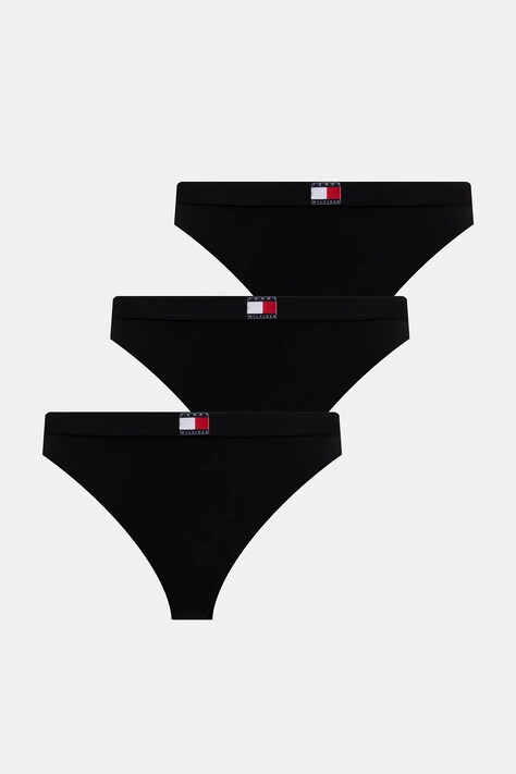 Tommy Hilfiger stringi 3-pack kolor czarny UW0UW06139
