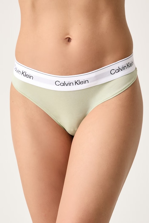 Calvin Klein Underwear Tanga dámské s bavlnou zelené LV00QF8518
