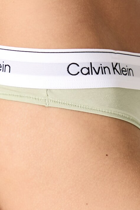Calvin Klein Underwear Tanga dámské s bavlnou zelené LV00QF8518