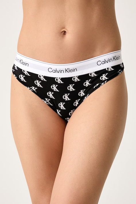 Calvin Klein Underwear Tanga női pamuttal fekete LV00QF8518