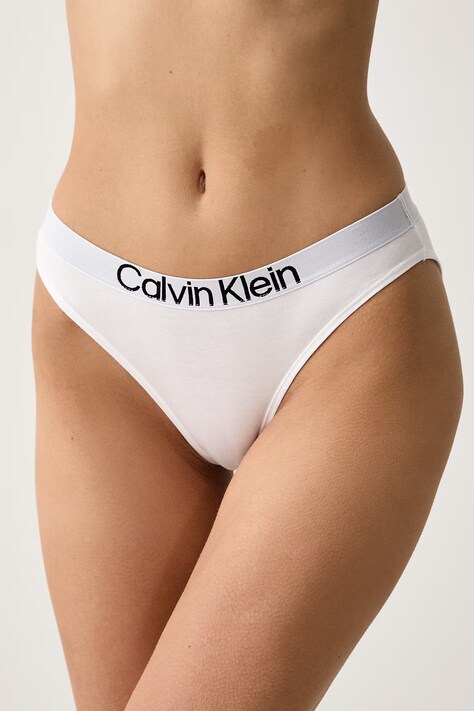 Calvin Klein Underwear Chiloți full brief pentru femei din bumbac cu elastan albi LV00QD5291