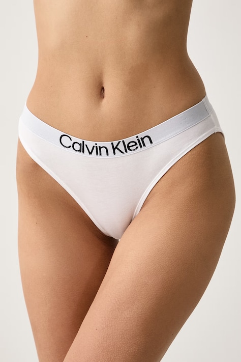 Calvin Klein Underwear Chiloți full brief pentru femei din bumbac cu elastan albi LV00QD5291