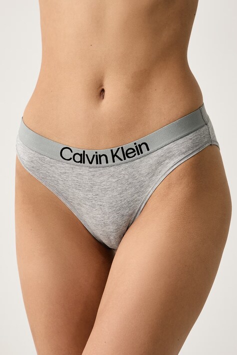 Calvin Klein Underwear Chiloți full brief pentru femei din bumbac cu elastan gri LV00QD5291