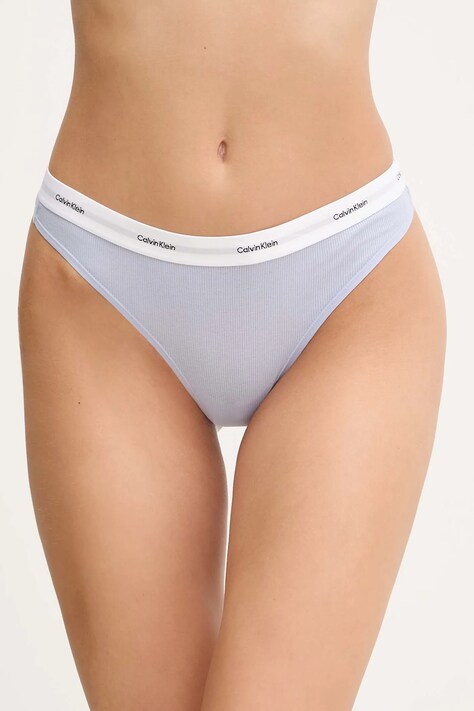 Стринги Calvin Klein Underwear колір фіолетовий LV00QD5357