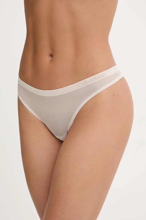 Στρινγκ Calvin Klein Underwear χρώμα: μπεζ, LV00QF8450