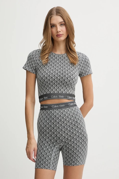 Tričko Calvin Klein Underwear dámske, šedá farba, LV00QF8487