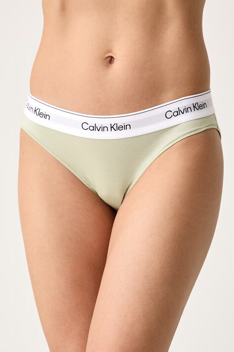 Calvin Klein Underwear Nohavičky dámske s bavlnou zelené LV00QF8520