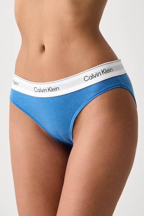 Calvin Klein Underwear figi damskie z bawełną niebieskie LV00QF8520