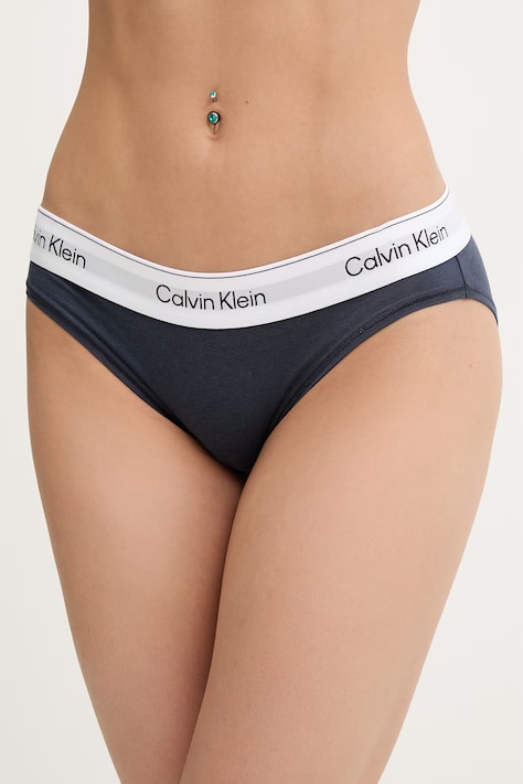 Calvin Klein Underwear figi damskie z bawełną granatowe LV00QF8520