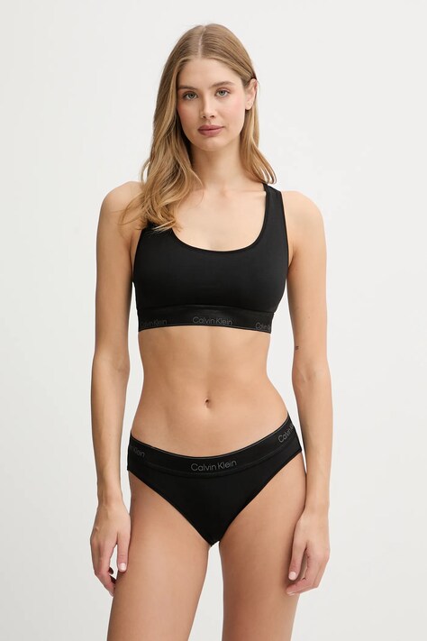 Calvin Klein Underwear biustonosz kolor czarny gładki LV00QF8547