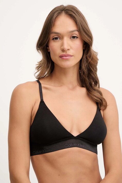 Calvin Klein Underwear biustonosz kolor czarny gładki LV00QF8548