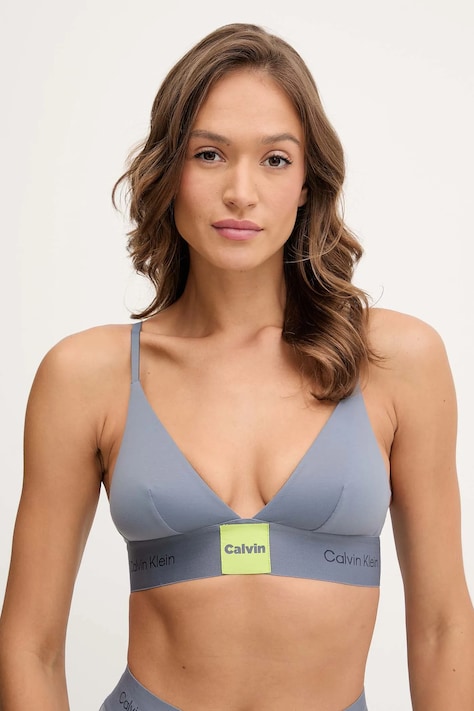Calvin Klein Underwear biustonosz kolor niebieski gładki LV00QF8610