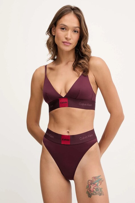 Calvin Klein Underwear figi kolor bordowy LV00QF8611