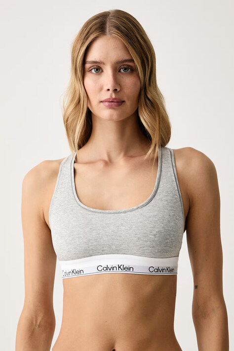 Calvin Klein Underwear Sutien cu bumbac gri LV00QF8493