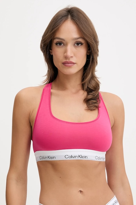 Calvin Klein Underwear biustonosz kolor różowy gładki LV00QF8493