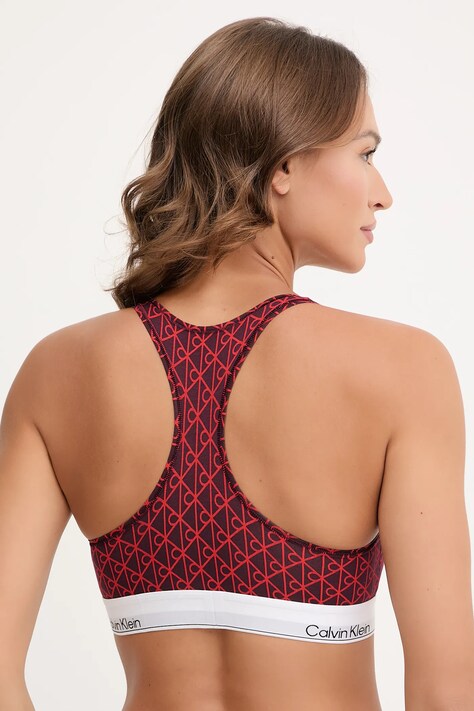 Calvin Klein Underwear biustonosz kolor bordowy gładki LV00QF8493