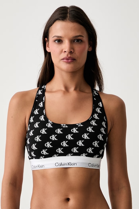 Calvin Klein Underwear biustonosz z bawełną czarny LV00QF8493