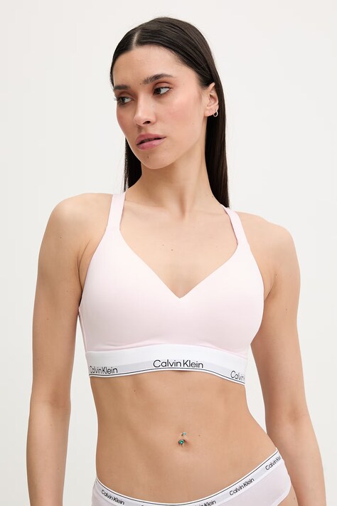 Calvin Klein Underwear bralette s pamukom roza LV00QF8500