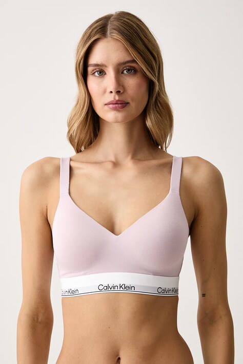 Calvin Klein Underwear Bustieră cu bumbac roz LV00QF8500