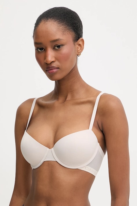 Сутиен Calvin Klein Underwear в бежово с изчистен дизайн LV00QF8344