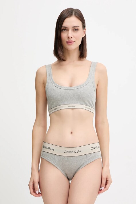 Бюстгальтер Calvin Klein Underwear цвет серый однотонный LV00QF8365