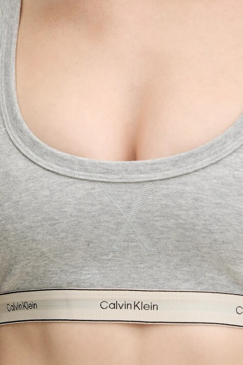 Calvin Klein Underwear biustonosz kolor szary gładki LV00QF8365