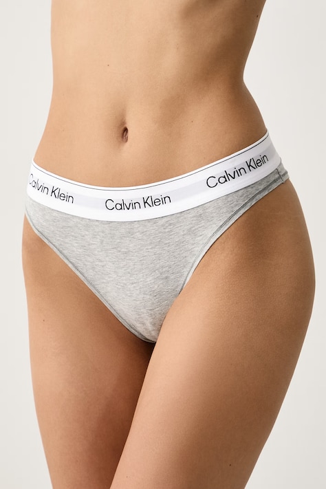 Calvin Klein Underwear Nohavičky dámske s bavlnou sivé LV00QF8524
