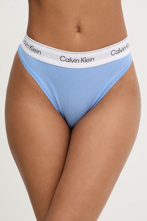 Calvin Klein Underwear бикини дамски с памук сини LV00QF8524