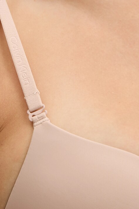 Calvin Klein Underwear biustonosz kolor beżowy gładki LV00QF8427